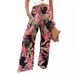 Women's Clothing Summer Fashion Temperament Loose Printed High Waist Wide Leg Trousers Ladies Leisure_ecoleips.com