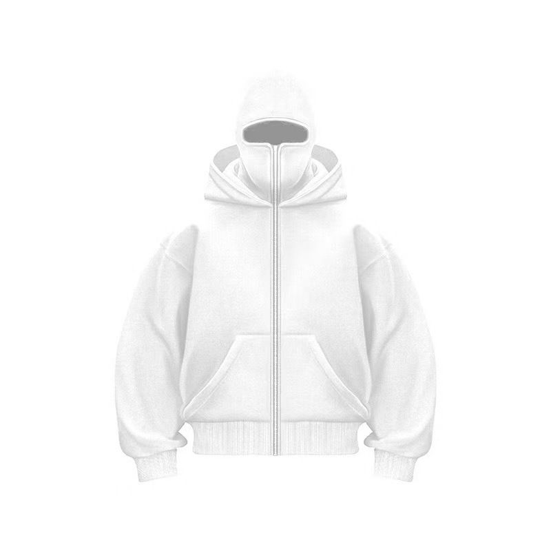 Unisex Fleece-Lined Hoodie – Oversized Fit, Double Hood, 3D Embroidery (Black/White/Gray/Flag Print, S-XXL, Streetwear Essential)_ecoleips.com