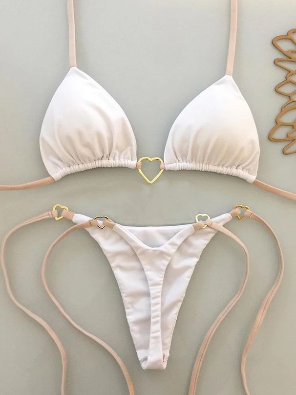 Love & Lift Halter Bikini Set – Brazilian Cut Swimwear With Metal Rings & Push-Up Pads_ecoleips.com