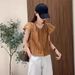 K Embroidered Lace Small Fly Sleeve Shirt With Women's Design Sense, Youthful And Stylish Doll Shirt Top_ecoleips.com