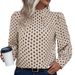 Aria Basics Aria Basics 2025 New European And American Spring/Summer Women's Shirt, Round Neck, Long Sleeve, Printed, Loose Casual Style_ecoleips.com