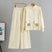 Women's Clothing Autumn And Winter New Knitted Cardigan Wide Leg Pants Two Piece Suit Trend_ecoleips.com