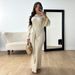 Elegant Modest Long Sleeve Maxi Dress For Women, Flattering Waist-Defining Midi Dress, Comfortable Casual & Special Occasion Long Dress_ecoleips.com