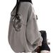 Women's plus Size Moon Long Sleeve Sweatshirt American Style Loose Fit Crew Neck Trendy Chic Top New 2024_ecoleips.com