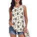 2025 Spring/Summer New Printed Round Neck Loose Sleeveless T-Shirt Top_ecoleips.com