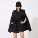 European And American Runway High-End Coat 2026 Spring New Sequin Patchwork Cape Style Slim Fit Women's Blazer_ecoleips.com