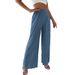 Women's Solid Color Pleated Wide Leg Pants Casual Spring Summer New Arrivals Independent Website European American Style_ecoleips.com