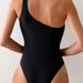 Aria Basics New Foreign Trade Women's One-shoulder Hollow-out With Removable Pads, Solid Color One-piece Swimsuit_ecoleips.com