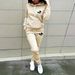 Women's Fleece Hooded Sweatshirt & Jogger Pants Set - Cozy Winter Loungewear With Print Design Fashion Trends_ecoleips.com