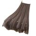 new High-end Fashion Mid-length Fairy Gauze Skirt Women's Beaded Mesh Gauze Skirt_ecoleips.com