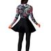 Muslim Swimsuit Conservative Print European And American Style Beach Swimsuit For Women Slim Fit Muslim Ladies One Piece Swimwear Polyester Fabric_ecoleips.com
