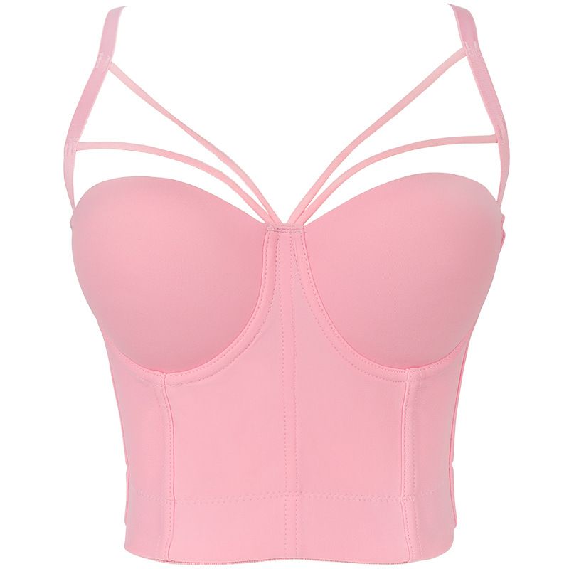 Women's non-slip triangle camisole waistcoat molding bodice sexy with underwire backless wrap chest on the day Always wearable_ecoleips.com