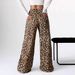 2025 Women's Pajama Pants Autumn Leopard Print Loose Plush Pants -Loose Color Blocking Pajama Trousers Women Clothing_ecoleips.com