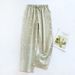 2026 New Women's Spring/Summer Sleeper Pants 100% Cotton Gauze Heart Shaped Thin Printed Pants Home Pants Lounge Wear_ecoleips.com
