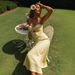 European American Style Solid Color Strapless Long Dress Gathered Back Fitted Waist New Arrivals Women's Clothing_ecoleips.com