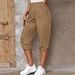 2023 European American Summer New Fashion Casual Elastic Waist Cropped Pants For Women, Best Seller On , , And_ecoleips.com