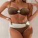 Women's Clothing Strap Contrast Beach Sexy Bikini Swimsuit_ecoleips.com