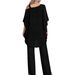 Elegant Asymmetrical Off-Shoulder Top Wide-Leg Pants Set Batwing Sleeve Two-Piece Outfit for Women Chic Party Wear_ecoleips.com