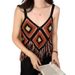 Ethnic Style Small Strap Travel Bohemian Super Fairy Tassel Vest For Women Summer New Vintage Top_ecoleips.com