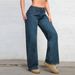 European And Cross-border Low-waist Wide-leg Jeans For Women, 2024 New Model, Slimming, Floor-length, Straight Cut,_ecoleips.com