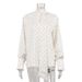 Women's Elegant Long Sleeved Shirt Polka Dot Digital Printed Satin Tie Waist New Style 2025_ecoleips.com