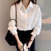 White Shirt Women's 2026 New Korean Version Of The Design Sense Niche Foreign Style Top Wear Versatile Casual Shirt_ecoleips.com