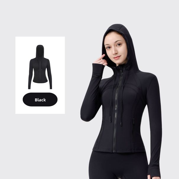 In-stock LD Hooded Define Yoga Jacket For Women, Slim-fit Sports Cardigan, Sun Protection Outerwear Top_ecoleips.com