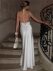 Tossy Sexy Lace Hollow Out Maxi Dress Female Backless Spaghetti Slim V-Neck Hollow Out Commute Dress Summer 2025 Halter Dresses_ecoleips.com