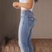 2025 Spring/Summer New Women's Double-Button Mid-Waist Straight-Leg Slim-Fit Elegant Jeans_ecoleips.com