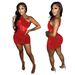 Women's Clothing Sexy Sloped Collar Sequined Polyester Mesh Nightclub Party Hip Hugging Dress For Women_ecoleips.com