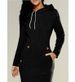 Women's Clothing New Hooded Zipper Pullover Mid Length Sweatshirt Dress, 5 Colors, 6 Sizes Available_ecoleips.com