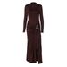 2025 French Women's Fashion Autumn Winter New Fashionable Elegant Sleeve Round Neck Long Solid Color Waist-Cinching_ecoleips.com