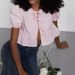 Aria Basics Aria Basics Cross-border Women's Clothing Wholesale: European And American Style Sweet Bow-tie Short Shirt With Round Neck, Solid_ecoleips.com