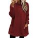 Women's Long Sleeve Pocket Plush Sweatshirt T-Shirt Top Plus Size Top Wholesale_ecoleips.com