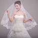 Bridal Veil Korean Lace Long Veil 1.5 Meters Veil Wedding Tail White Veil Wedding Accessories_ecoleips.com