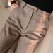 Aria Basics 2025 Foreign Trade Herringbone Woolen Trousers For Women, New Spring And Autumn Straight Casual Long Pants, Harem_ecoleips.com