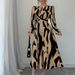 Women's Clothing 2025 New Commuter Fashion Round Neck Long Sleeve Waist Large Swing Dress Female_ecoleips.com