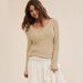 Cross-border Hot-selling New Women's Long-sleeve U-neck Ribbed Button Knit Top, Solid Color, Autumn And Winter Slim-fit_ecoleips.com