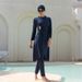 Conservative Women's Long Sleeve Swimsuit Four Piece Set Southeast Asian Fashion Beach Vacation Long Pants Swimwear_ecoleips.com