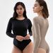 Women's One-Piece Jumpsuit Long Sleeve Round Neck Milk Silk Romper Elegant Outfit For Daily Wear_ecoleips.com