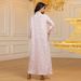 Women's Clothing Arab Dubai Muslim Women's Clothing Middle East Robe Jacquard Sequin Light Luxury Dress_ecoleips.com