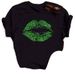 European And American Cross-border Foreign Trade Women's Clothing, Sexy Lips Print Round-neck Short-sleeve T-shirt Top_ecoleips.com