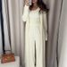 Women's Summer Casual Three Piece Set Long Coat Vest Wide Leg Trousers Suit Style Clothing_ecoleips.com