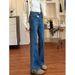 Women's High-Waisted Slimming Stretchy Flared Jeans Stylish Split Hem Flattering Plus Sizes For Spring Autumn Not Clingy_ecoleips.com