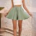 Women's Solid Color Croissant Shorts Elegant Slim Waist Loose Wide Leg Bottoms for Spring/Summer_ecoleips.com