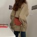 Women's Short Trench Coat – Korean-Inspired Belted Jacket With Stacked Collar (Khaki/Black, S/M/L/XL)_ecoleips.com