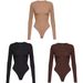 Women's Clothing Same Style High Elastic Long Sleeve Belly Shapewear Sexy One Piece Bodysuit_ecoleips.com