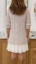 K Round-neck Twisted Knitted Sweet Mini Dress_ecoleips.com