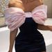 New In-Stock Spring European And American Women's Fashion Off-Shoulder Bow Tight Birthday Party Mini Dress_ecoleips.com