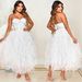 Women's Clothing Fashion Solid Color Hot Diamond Tube Top Fluffy Mesh Dress Women's Clothing_ecoleips.com